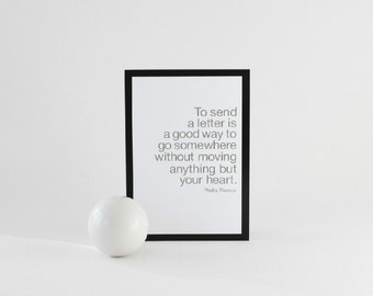 Isolation Hello Card, Author Quote Thinking of You Card