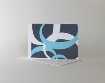 Mid Century Modern Abstract Design Cards, Typography Cards Blank