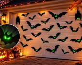 Halloween Bat Magnets Glow in the Dark Garage Decor