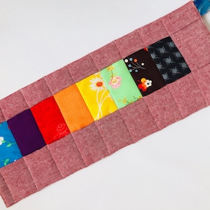 8-Stockmar beeswax crayon roll for 8 sticks and blocks, customized for regular color edition, roll-up pouch,