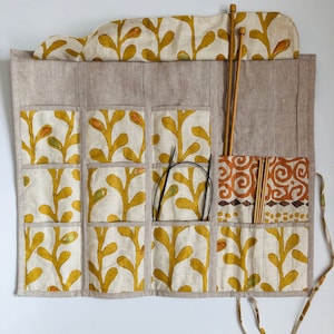 ストレート、ダブルポイント、丸針用の編み物ケース