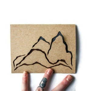 Laser Cut Blank Card: MOUNTAIN RANGE SLICES