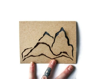 Laser Cut Blank Card: MOUNTAIN RANGE SLICES