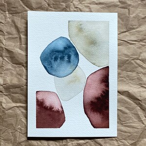 Original watercolor art: abstract watercolor color painting