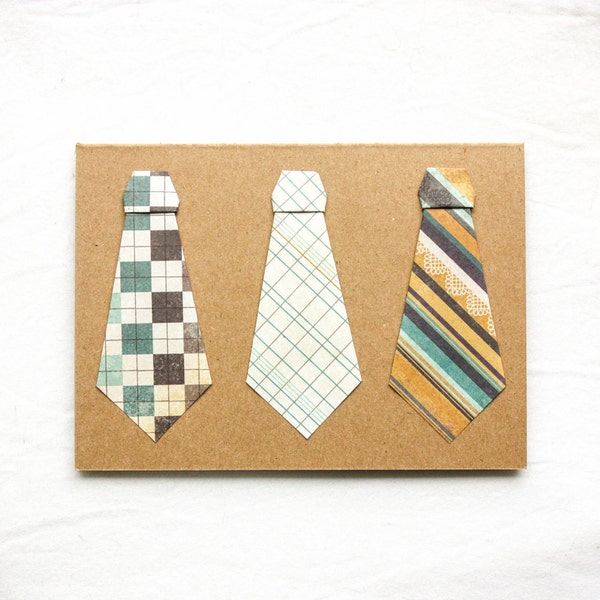 Father's Day Card: CLEARANCE ORIGAMI TIES Father's Day Card