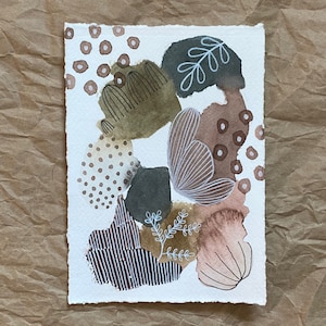 Original watercolor painting: mixed media art