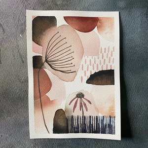 Original Aquarellmalerei: kleine Kunst