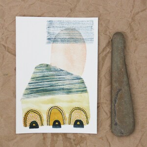 Original Abstraktes Aquarell Gemälde