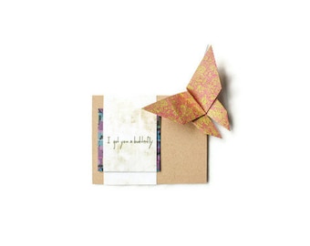 Tarjeta del kit de origami: Te tengo una mariposa