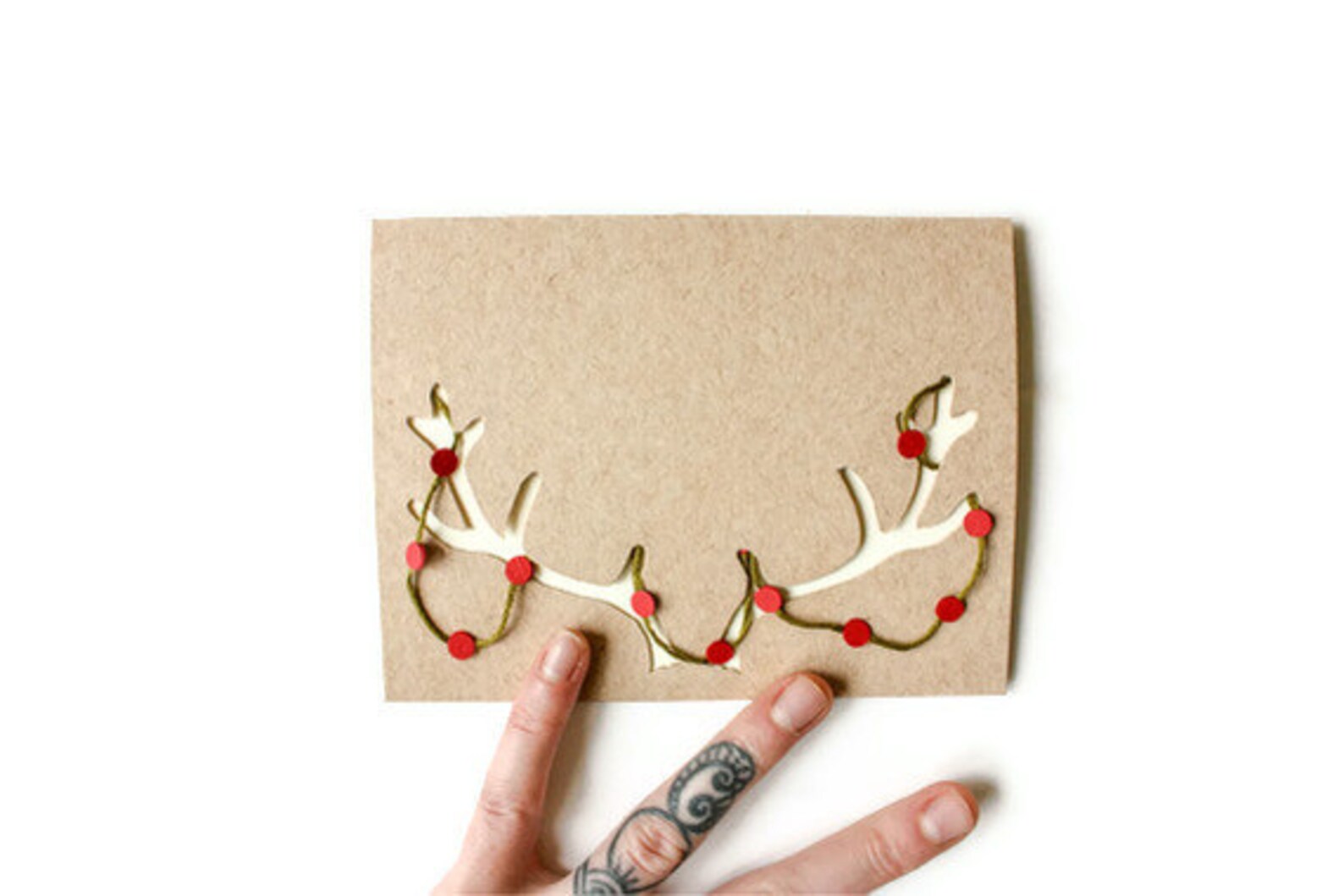 Antler Christmas Card 