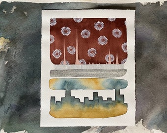 Originalaquarell: Mischtechnik