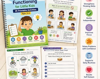 Executive Function Activities Workbook for Kids Ages 3-6 (Printable)