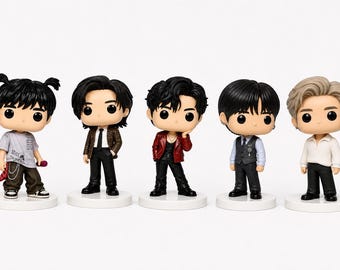 BTS-Inspired 3D Printed Paint-Your-Own Figurine | DIY Collectible | Fan Art Display | Unpainted
