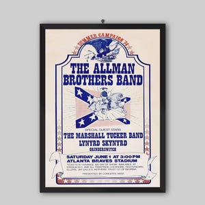 Allman Brothers Vintage Concert Poster - Etsy