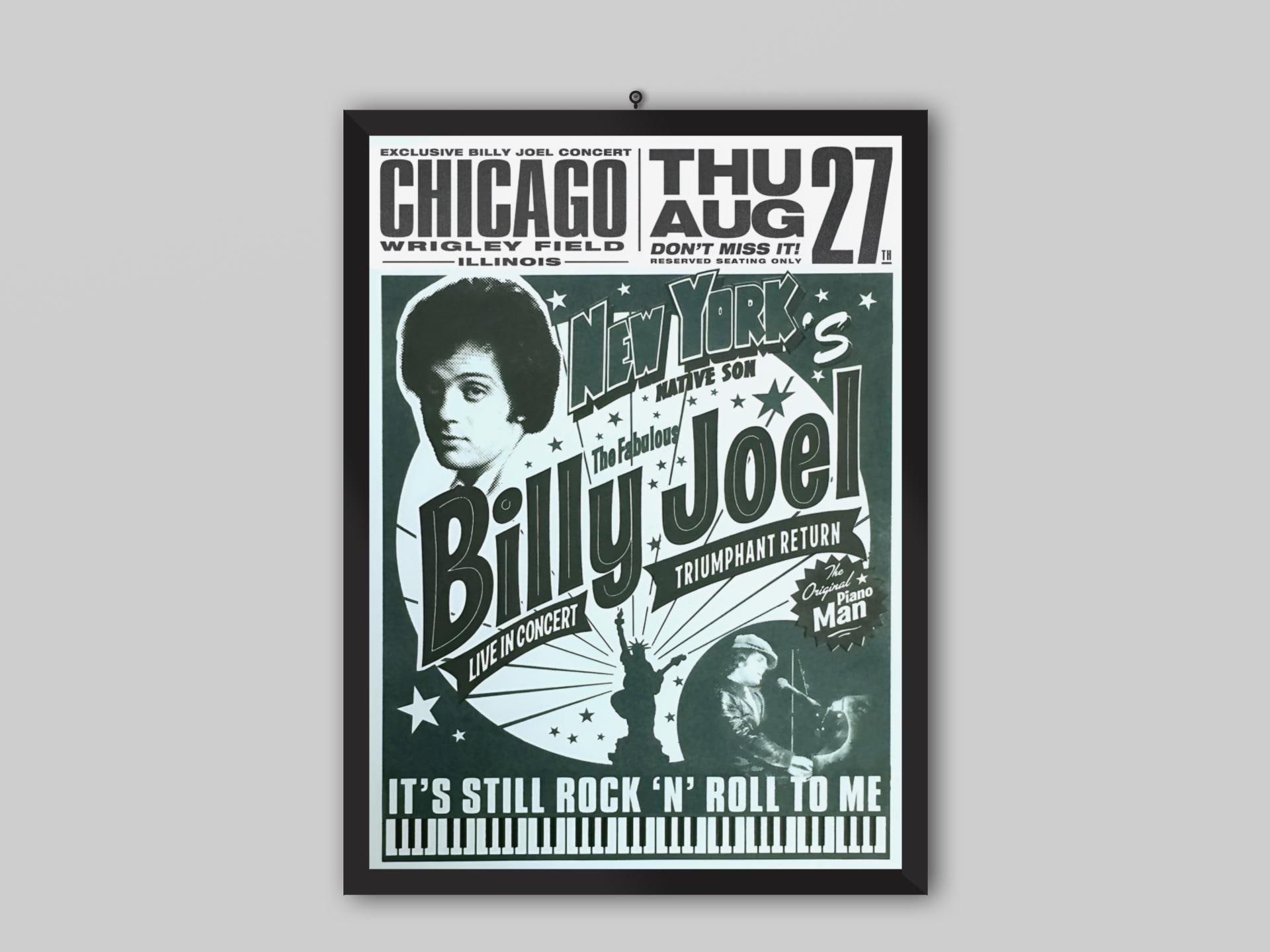 Billy Joel Concert Poster - Etsy