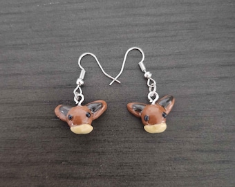 Kawaii Pocket Monster Earrings, 100% Handmade, Polymer Clay - Fantasy Creatures, Anime and Video Games
