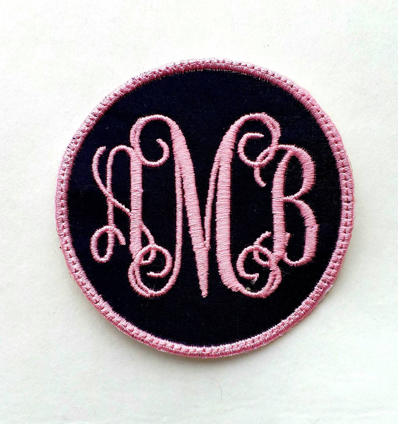 Monogrammed Patch Navy Initial Patch Personalized Patch Etsy