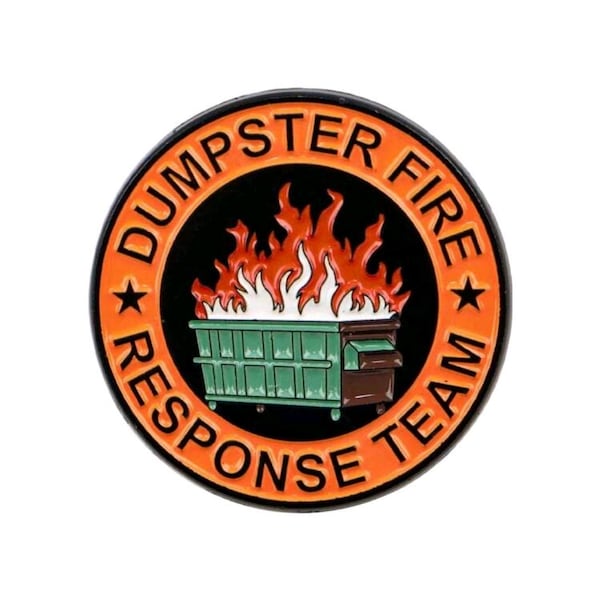 Pin de esmalte "Dumpster Fire": Broche con humor sarcástico para adultos
