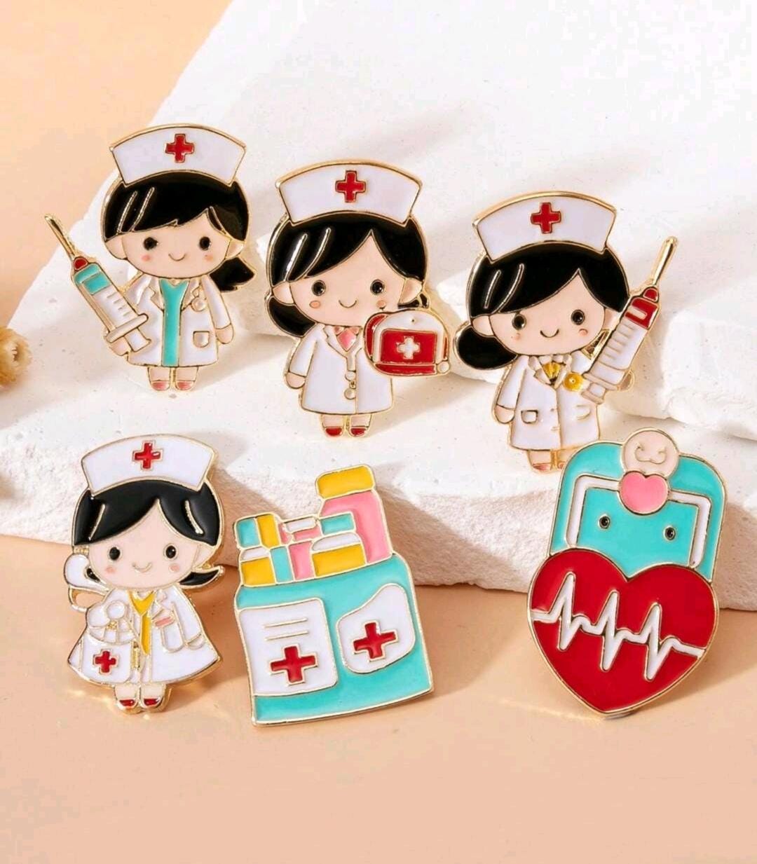 Nurse Enamel Lapel Pin, Cute Nurse Pins, Hospital Pin. Health Care ...