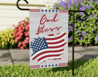 God Bless America Garden Flag, God Bless Banner, 4th of July Flag, Memorial Day, America Flag