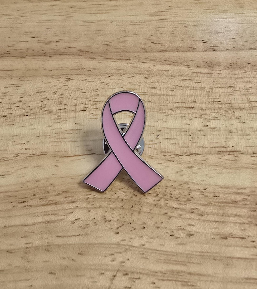 Pink Ribbon Enamel Pin: Breast Cancer Awareness Brooch - Etsy