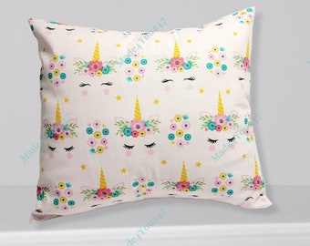 Unicorn Pillowcase, Unicorn Travel Pillowcase, Pillow insert, Kids Pillow, Girls Unicorn Pillow, Travel Pillow, Toddler Pillow, Unicorns