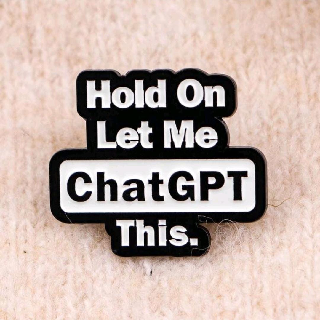Chat GPT Enamel Pin: Funny AI Brooch - Coworker Gift - Etsy