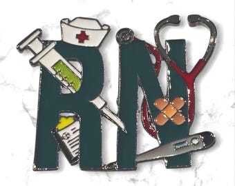 RN Enamel Pin: Nurse Gift, Hospital Lapel Pin