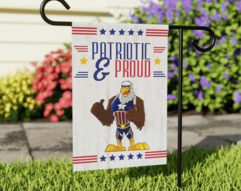 Patriotic & Proud Flag, American Flag, Father's Day Gift, Eagle Flag, Garden House Banner