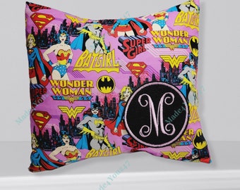 Superhero Pillowcase, Travel Pillowcase, Pillow insert, Kids Pillow, Wonderwoman Pillow, Travel Pillow, Toddler Pillow, Superhero Pillow