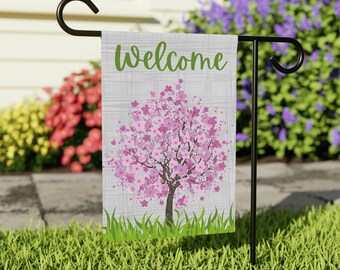 Welcome Garden Flag, Garden Flag, Floral Flag, Welcome Home Garden Flag, Yard Flag, Yard Art, Garden Decor, Outdoor Flag, Yard Sign, spring