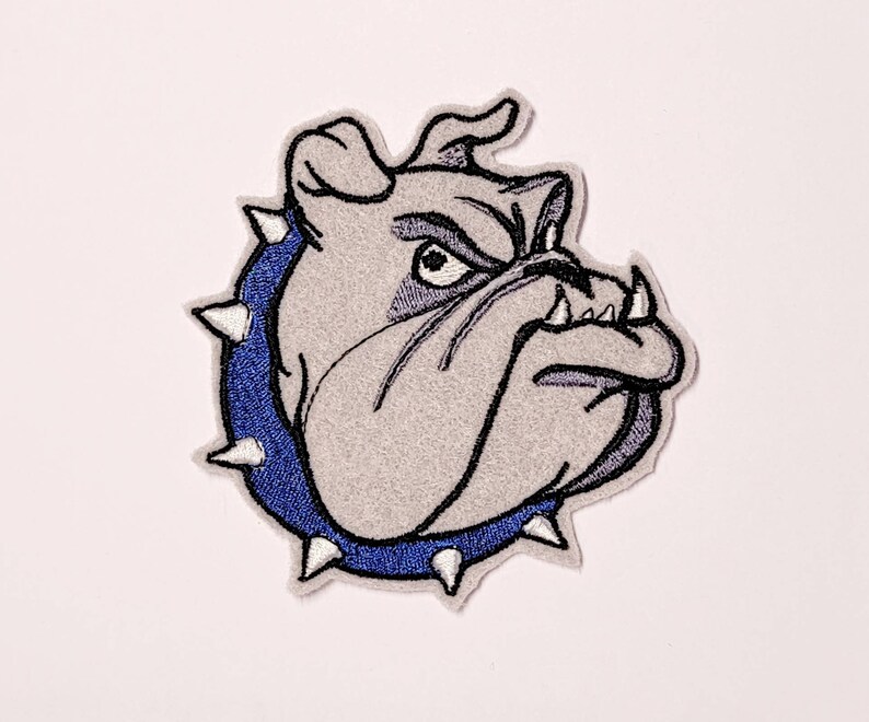 Bulldog Patch, Felt Bulldog Patch, English Bulldog Patch, Dog Patch, bulldog Iron On Patch image 1