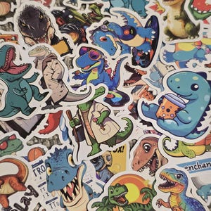 Waterproof Dinosaur Stickers: Cartoon T-Rex Decals