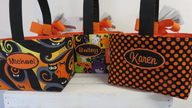 Name Patch, Name Tags, Custom Personalized Halloween Basket Name Tags image 2