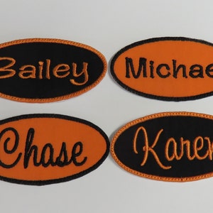 Name Patch, Name Tags, Custom Personalized Halloween Basket Name Tags image 1