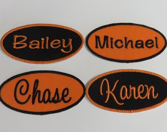 Name Patch, Name Tags, Custom Personalized Halloween Basket Name Tags