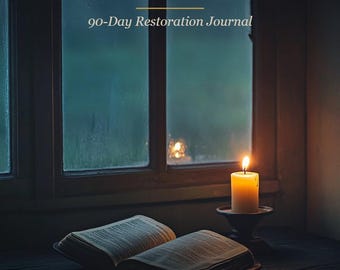 Pastor Burnout Restoration Journal | 90-Day Ministry Leader Self-Care (Digital Download)
