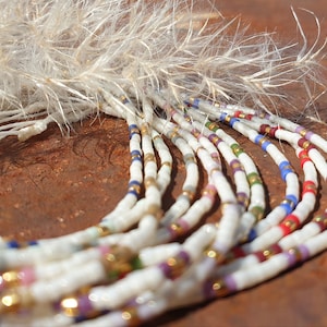 Delicate Minimalist Beaded Bracelet, Miyuki Beads, Boho,
