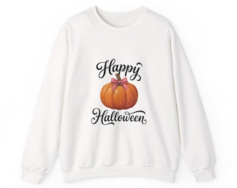 Happy Halloween Pumpkin Crewneck Sweatshirt | Fall Holiday Sweatshirt