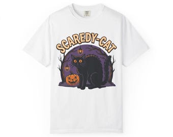 Scaredy Cat Tee   Unisex Garment-Dyed T-shirt