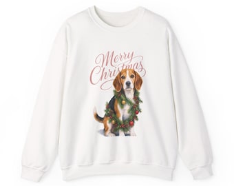 Beagle with Christmas Wreath Sweatshirt