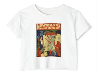 Newmann's Spirit Mysteries Poster Crop Top | Vintage Magic Show Tee