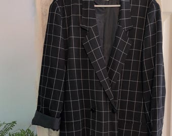 Blazer à fines rayures vintage années 90