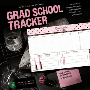 Grad School Application Tracker (Net Cost Visualizer + Interview Tracker + At a Glance Insights + more!)