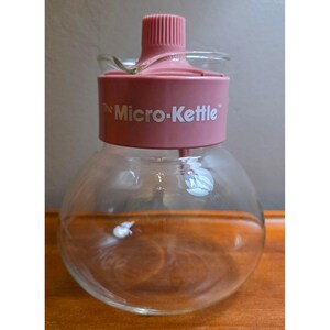 Vintage Gemco Micro-Kettle C-23 Pink Glass Microwave Tea Pot Carafe Made in USA