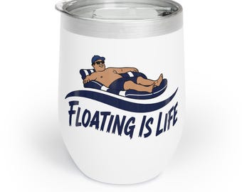 Bicchiere termico "Floating Is Life" da 355 ml (12 oz)
