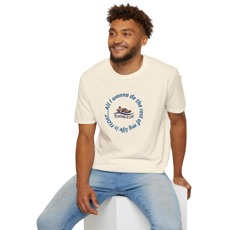 Floating Is Life Unisex Softstyle T-Shirt image 3