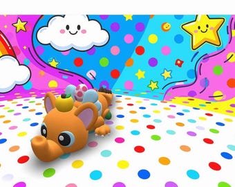 Custom 3D Printed Flexi Creature + Bonus Flexissimo – Party Favor Bag