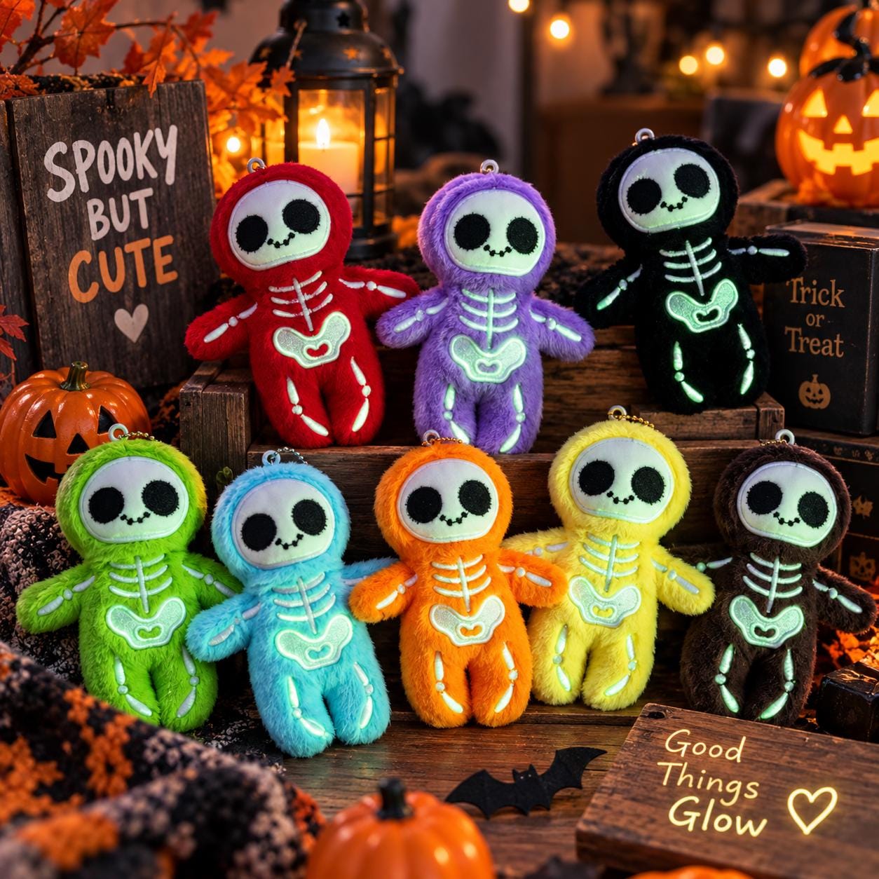 Skeleton Plush Keychain - Etsy