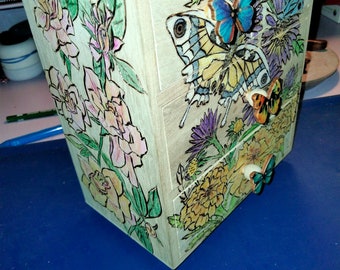 Flowers and butterflies 4 drawer Jewel box